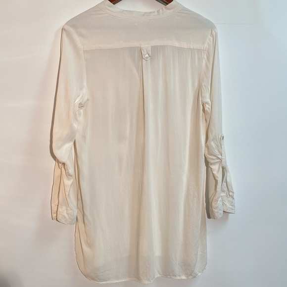 Alic Kris - Long sleeve cream blouse. Size L - Picture 2 of 8